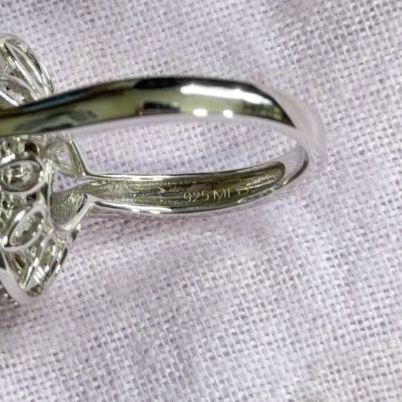 Welo Opal Ring W/ Multicolored Tourmaline Gemstones Zircon Halo Sterling Sz 7.75 - Picture 8 of 9